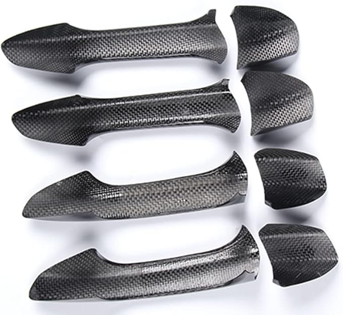 New Carbon Fiber Handle Covers Compatible with Mercedes Benz CLA C117 2013-2018 CLA180 CLA200 CLA 220 CLA250 (Without Touch Auto Lock)