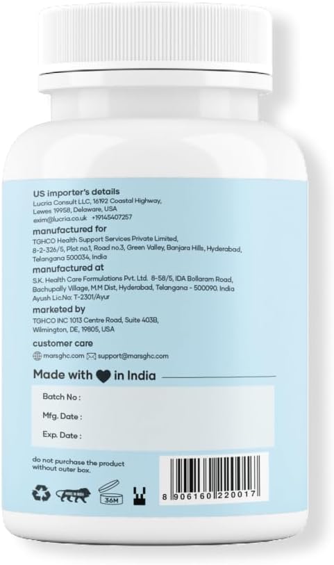 mars by GHC Natural Surge Max Capsules – Enriched with Shilajit Safed Musli and Gokshura for Enhanced Vitality and Overall Well-Being – 60 Capsules (Pack of 3)