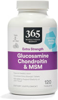 365 by Whole Foods Market Extra-Strength Glucosamine Chondroitin and MSM Supports Healthy Joints 120 Tablets