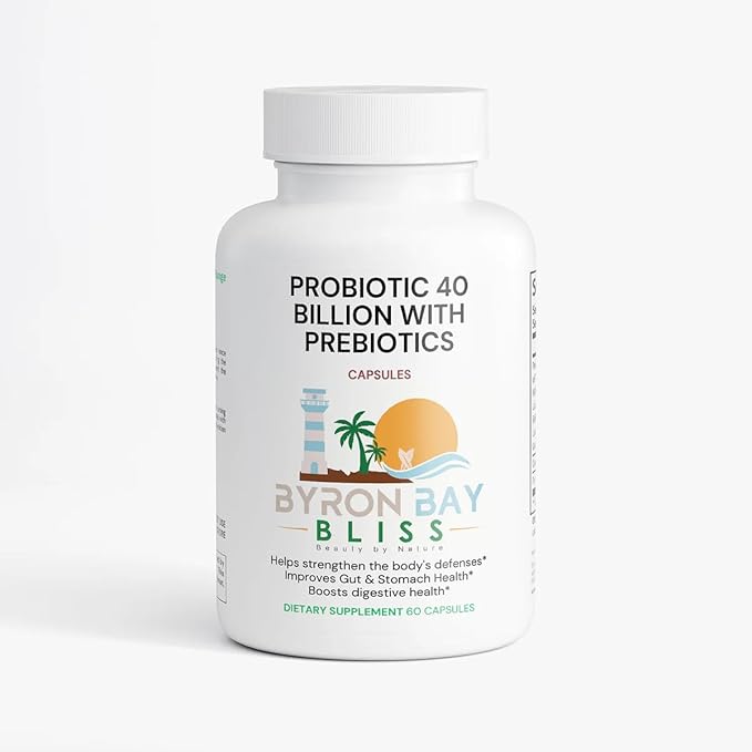 Probiotic 40 Billion CFU with Prebiotics Digestive &amp Immune Support Supplement Multi-Strain Gut Health Formula Natural Balance for Men &amp Women Daily Probiotic Capsules