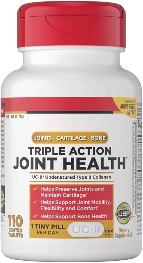 Signature Triple Action Joint Health Helps Preserve Joints and Maintain Cartilage Support Joint Mobility Flexibility and Comfort - 110 Coated Tablets