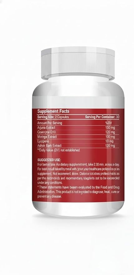 Cardioton 60 Capsules with Coenzyme Q10 &amp Arjuna Extract for Heart Health - 60 Capsules