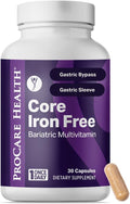 Procare Health Bariatric Multivitamin with Iron Free (30 Fast Dissolving Veggie Capsule) - Bariatric Vitamins for Gastric Sleeve &amp Gastric Bypass Bariatric Multivitamin Without Iron (1 Month Supp