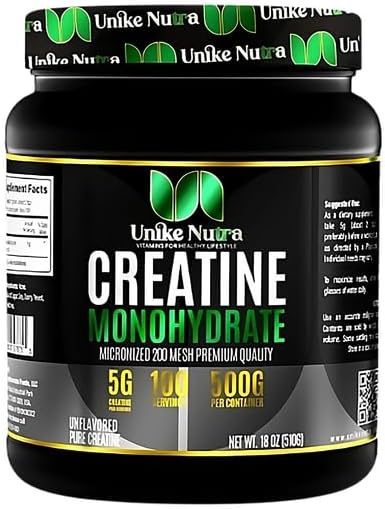 Pure Creatine Monohydrate Powder Supplement Unflavored Supports Bulk Muscle Energy Recovery &amp Strength - Creatine Supplement for Men &amp Women - 500G 5000mg Per Serv (5g) - 100 Servings