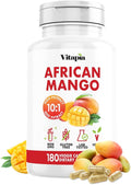 African Mango Capsules for Immune System Metabolism and Nutritional Wellness Support - Pure 10:1 Irvingia Gabonensis Extract - 180 Veggie Capsules Non-GMO Gluten-Free Vegan-Friendly