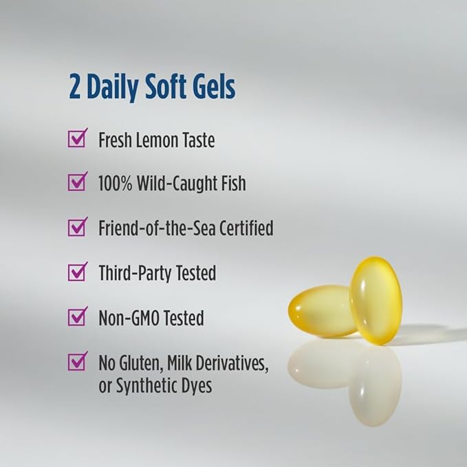 Nordic Naturals Postnatal Omega-3 Lemon - 60 Soft Gels - 1120 Total Omega-3 + 1000 IU Vitamin D3 - Formulated for New Moms Supports Optimal Wellness Positive Mood Healthy Metabolism - 30 Servings