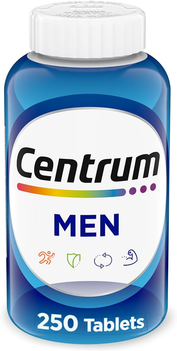 Centrum Multivitamin for Men Multivitamin/Multimineral Supplement with Vitamin D3 B Vitamins and Antioxidants Gluten Free Non-GMO Ingredients - 250 Count