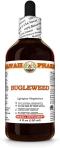 Hawaii Pharm Bugleweed Extract Tincture for Thyroid Balance Eases Premenstrual Discomfort Soothes Breast Tenderness Supports Women's Wellness - 4 fl.oz