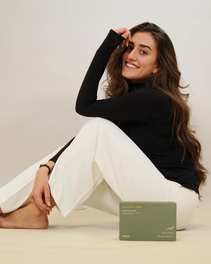 HECH® Collagen + NADH Nicotinamide &amp Saffron Emerald Green Liquid Supplement Wellness &amp Beauty Enhancing