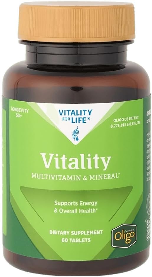 Melaleuca Multivitamin &amp Mineral Longevity Supplement for Men &amp Women 50+ Powered by Oligo (60 Tablets) — Supports Energy &amp Overall Health / Organically Bound for Maximum Absorption and A