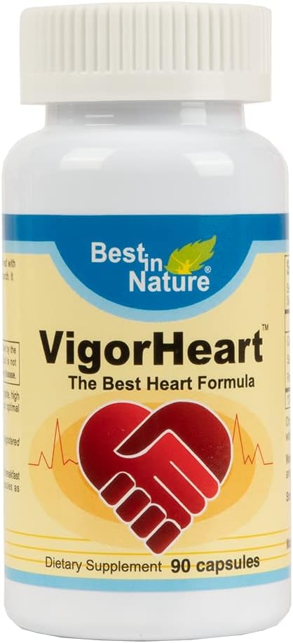 VigorHeart-The Natural Heart Supplements Pills with Coq 10 Salvia Miltiorrhiza and Panax Pseudoginseng (90 Capsules)