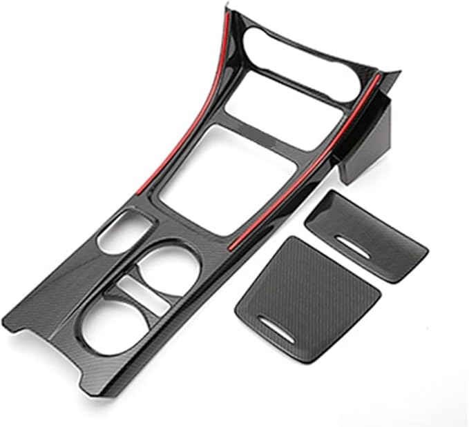 New Protective Center Control Covers Compatible with Mercedes Benz CLA C117 2013-2018 CLA180 CLA200 CLA 220 CLA250 (Carbon Look + Red Line)