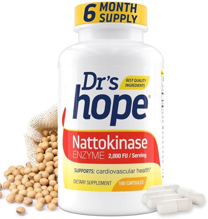 Nattokinase Supplement 2000 FU - Made in USA Backed by 30+ Years of Trust - Non-GMO cGMP Certified - 6 Month Supply