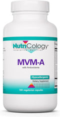 Nutricology MVM-A - Comprehensive Multivitamin Supplement with Minerals - Active B Vitamins Folate Iron &amp More - Antioxidant Activity &amp Overall Wellness Support - 90 Servings - 180 Capsules