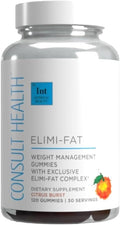 Consult Health ELIMI-Fat Apple Cider Vinegar Morosil Weight Management Gummies - Supports Weight Loss- Gluten Free Keto Vegan - Citrus Flavor 120 Count