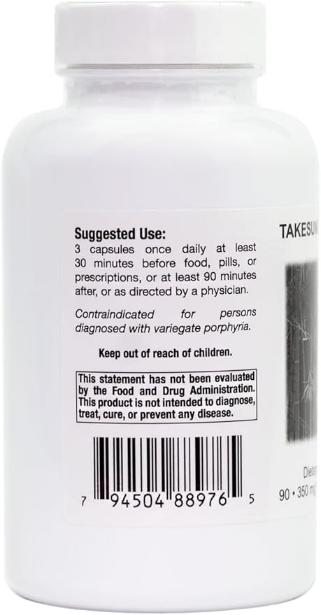 Supreme Nutrition Takesumi Supreme 90 Pure Activated Bamboo Charcoal Vegetarian Capsules (Pack of 2)