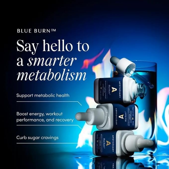 Apothékary Metabolic Duo Herbal Supplement Liquid Drops Contains Blue Burn 30 Servings and Sugar Kick 30 Servings Support Metabolism Weight Support and Healthy Blood Sugar 60 Servings