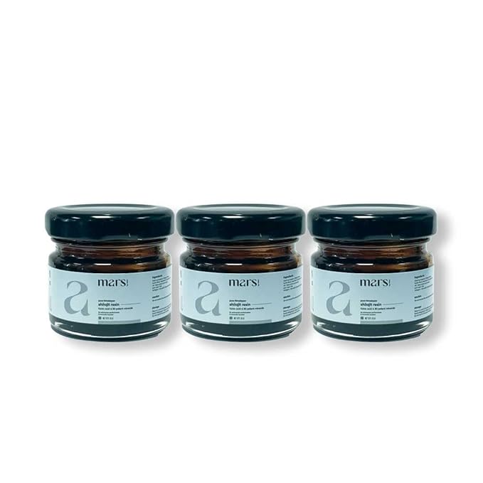 mars by GHC Pure Himalayan Shilajit Resin (Pack of 3) | Powered with Fulvic Acid | Strength Stamina &amp Immunity | Pure Organic Authentic Shilajit Resin sourced from Himalayas (60g)