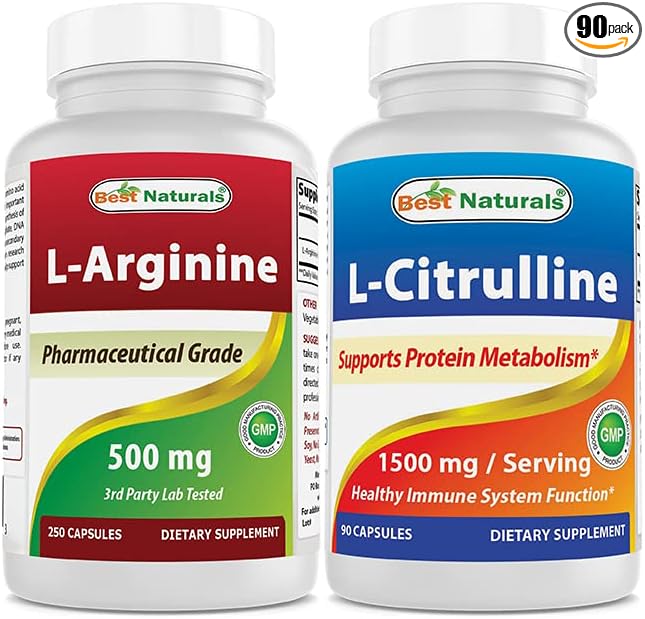 Best Naturals L-Arginine 500mg &amp L-Citrulline 1500mg