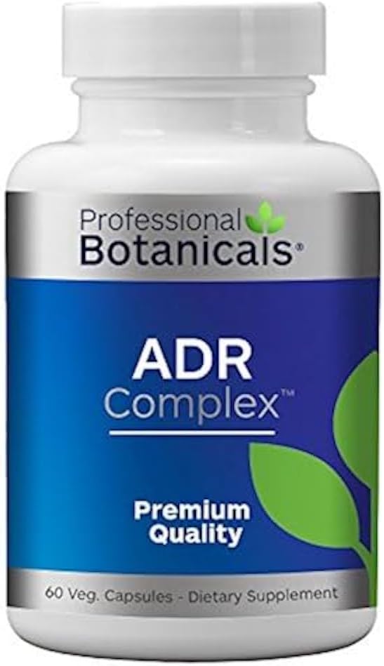 Professional Botanicals Adrenal Complex Supplement – Supports Healthy Adrenal Function Stress Relief and Energy Levels – 90 Vegetarian Capsules