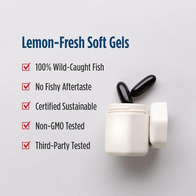 Nordic Naturals Ultimate Omega + CoQ10 Lemon - 90 Soft Gels - 1280 mg Omega-3 + 100 mg CoQ10 - Heart Health Cellular Energy Antioxidant Support - Non-GMO - 45 Servings