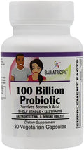 BariatricPal Probiotic 100 Billion CFU Gastrointestinal &amp Immune Health Capsules (30ct)