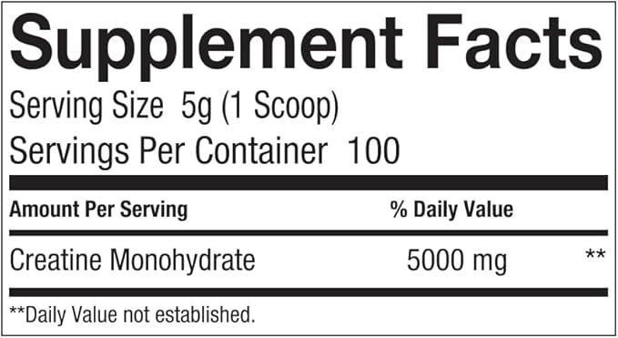 Micronized Creatine Powder Unflavored 500g