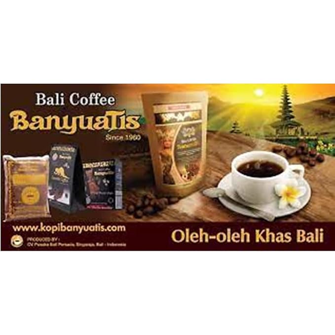 BanyuaTis Indonesia Coffee Robusta Kopi Tubruk Ground Coffee 100g Pack of 2