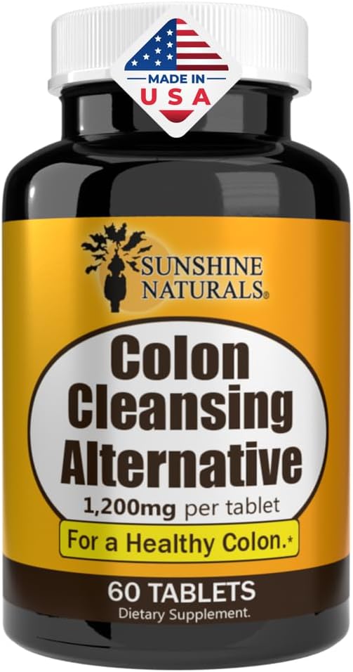 Sunshine Naturals Herbal Digestive Support Supplement 1200 mg 60 Tablets (3 Pack)
