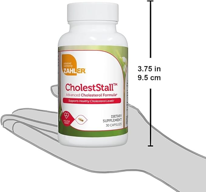 Zahler CholestStall Cholesterol Support Supplement Helps Maintain LDL Certified Kosher 30 Capsules