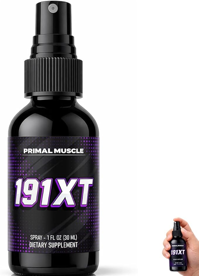 191xt Primal Muscle Spray with Zinc Magnesium Vitamin B6 for Adult Fitness Lifestyle 30-Day Supply