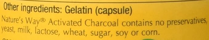 Nature'S Way Activated Charcoal High Adsorbency - 100 Capsules 2 pack