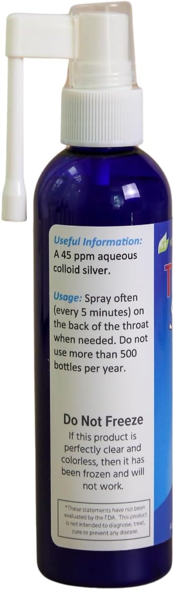 Nature's Rite Colloidal Silver Spray - Throat Spray - Natural Throat Relief with Soothing Formula for Quick Results - 4 oz with Easy-to-Use Mist Nozzle