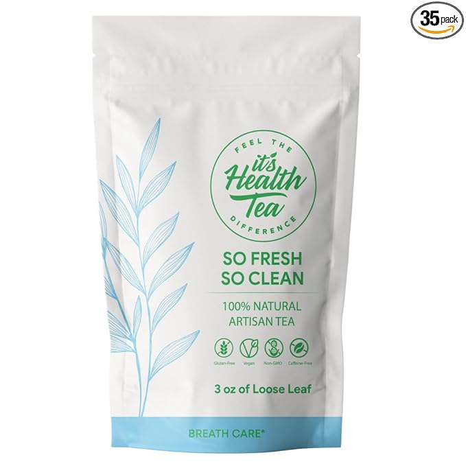 So Fresh So Clean Herbal Tea — Fresh Breath Support &amp Oral Comfort* | 3 oz. Loose Leaf with 35 Empty Tea Bags Included
