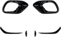 CLA 45 Fog Lamp Grille Trim Air Blade Compatible For Benz C118 W118 CLA45 AMG 2020-2023 Front Bumper Side Spoiler Splitter Canard(6 pcs)