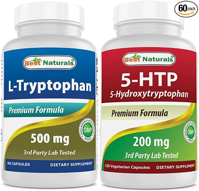Best Naturals L-Tryptophan 500 mg &amp 5-HTP 200 mg