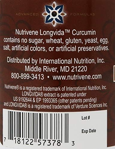 2-Pack Curcumin Longvida by Nutrivene (500 mg 60 Capsules)