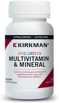 Kirkman - Children’s Multivitamin &amp Mineral Capsules - 120 Capsules - Potent Broad Spectrum Vitamin/Mineral Supplement - with Coenzyme Q-10 - No Artificial Colors or Flavors