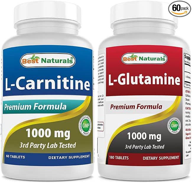 Best Naturals L-Carnitine 1000mg &amp L-Glutamine 1000mg