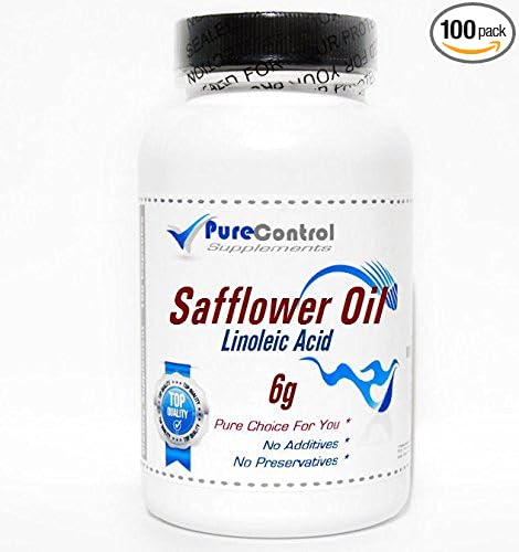 Safflower Oil Linoleic Acid 6g // 100 Capsules // Pure // by PureControl Supplements