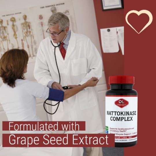Olympian Labs Nattokinase Complex with Grape Seed Extract Herbal Supplements Superior Heart Health Support - 30 Daily Capsules