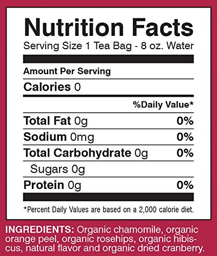 Davidson's Organics Cranberry Orange 25-count Tea Bags Pack of 6