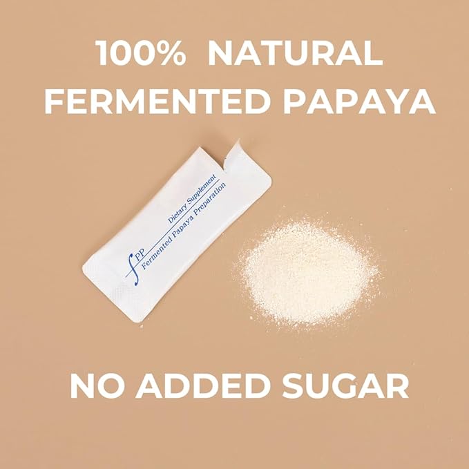 IMMUN'ÂGE - Anti Aging Supplement - NRF2 activator - Immune Support - Antioxidant - Cellular Energy Booster - Skin Aging Protection - 100% Japanese Fermented Papaya - Powder - 30 Packets x 3 Grams
