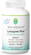 Lysozyme Plus Systemic Enzyme Complex - Broad Spectrum &amp Highly Active Vegetarian Enzymes - Supports Gut Health Fibrin &amp Inflammation Control - 120 Capsules