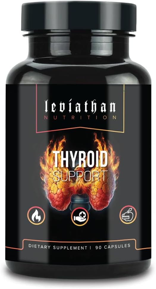 Leviathan Thyroid Support | Energy &amp Thyroid Health &amp Iodine Supplement Selenium Zinc Manganese Copper L Tyrosine Guggul Support for Women &amp Men