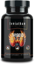 Leviathan Thyroid Support | Energy &amp Thyroid Health &amp Iodine Supplement Selenium Zinc Manganese Copper L Tyrosine Guggul Support for Women &amp Men