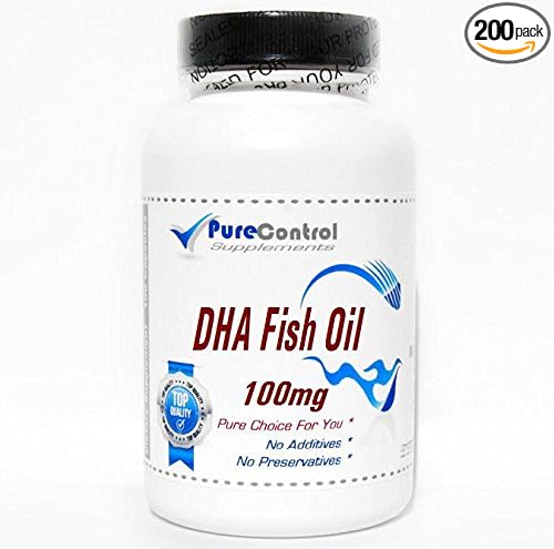 DHA Fish Oil (Emulsified Dry) 100mg // 200 Capsules // Pure // by PureControl Supplements