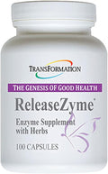 TRANSFORMATION THE GENESIS OF GOOD HEALTH Enzymes ReleaseZyme Blend Supplement with Natural Herbs Advanced Digestive Support Formula with Protease Helps Break Down Proteins Plant Based Enzymes 100