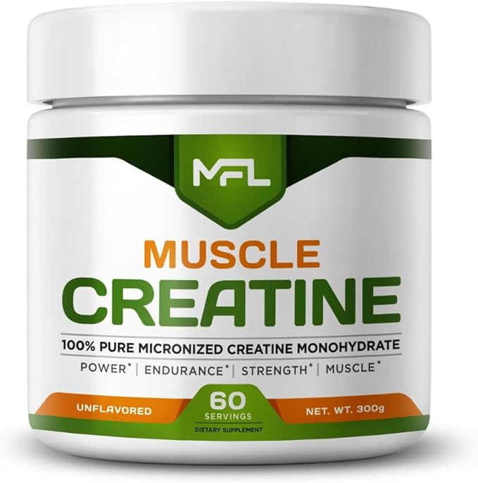 MFL Micronized Creatine Monohydrate | 5 Grams per serv | | 100% Pure Creatine | Non-GMO | 60 Servings