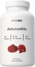 Astaxanthin 12mg Each Capsule Extra Strength - Astaxanthin Supplements Antioxidant Source - Gluten Free 240 Count 120 Servings